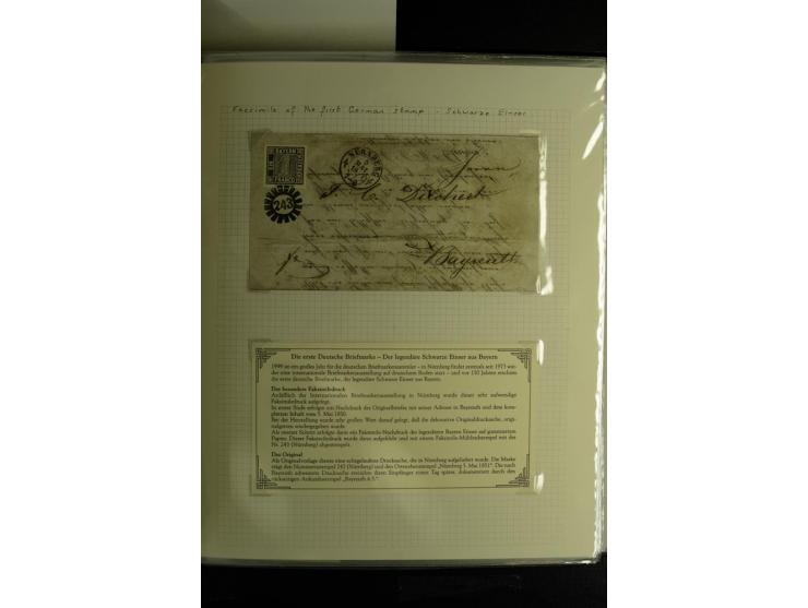 1840/1920, sehr interessante Sammlung ab Vorphila, außerdem etliche, auch bessere Ansichts- und Werbekarten, dekorative vorge