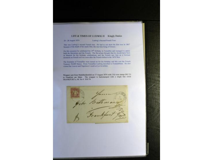 1840/1920, sehr interessante Sammlung ab Vorphila, außerdem etliche, auch bessere Ansichts- und Werbekarten, dekorative vorge