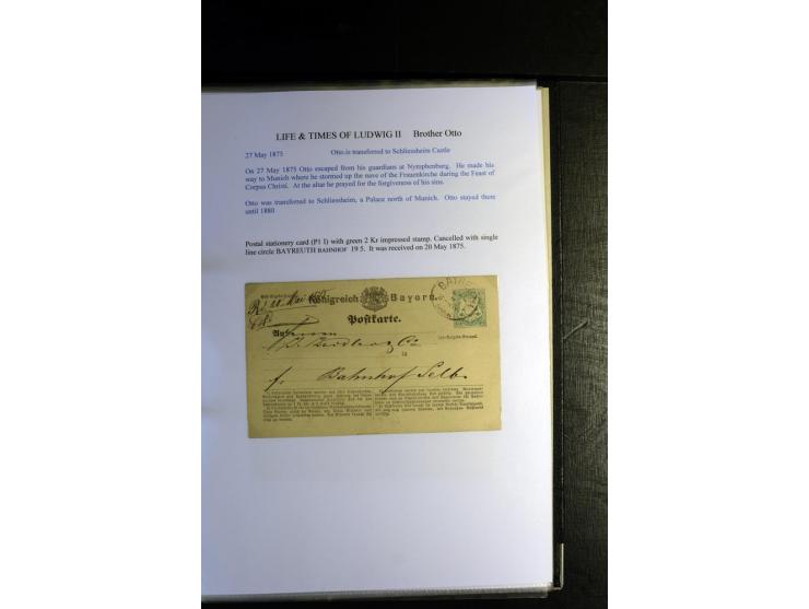 1840/1920, sehr interessante Sammlung ab Vorphila, außerdem etliche, auch bessere Ansichts- und Werbekarten, dekorative vorge