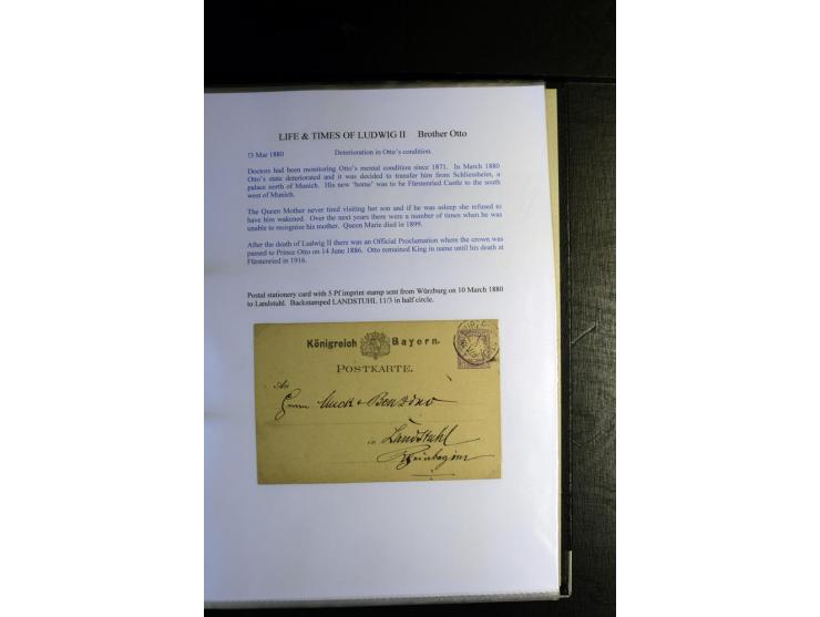 1840/1920, sehr interessante Sammlung ab Vorphila, außerdem etliche, auch bessere Ansichts- und Werbekarten, dekorative vorge