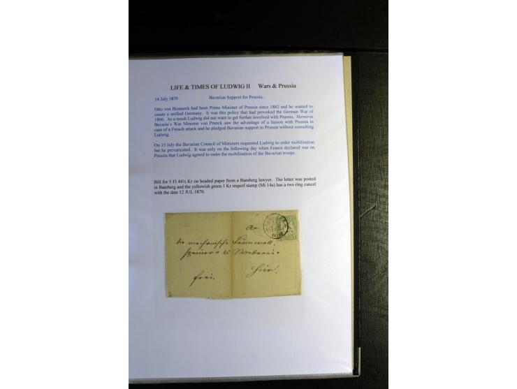 1840/1920, sehr interessante Sammlung ab Vorphila, außerdem etliche, auch bessere Ansichts- und Werbekarten, dekorative vorge