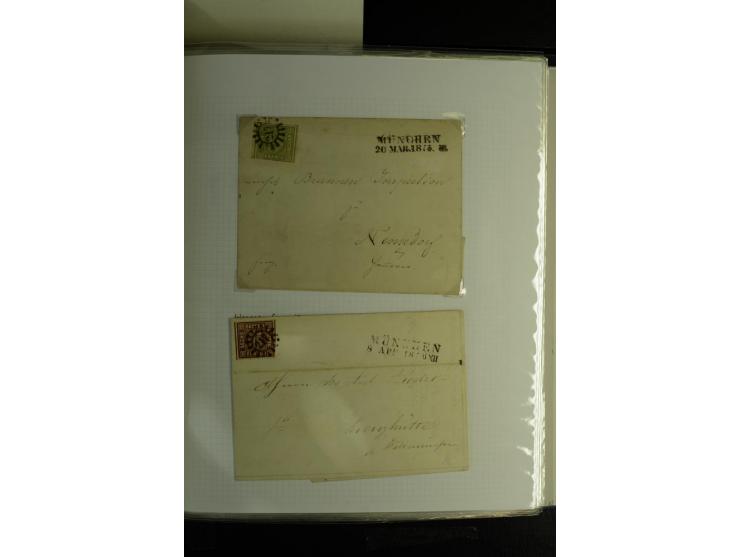 1840/1920, sehr interessante Sammlung ab Vorphila, außerdem etliche, auch bessere Ansichts- und Werbekarten, dekorative vorge