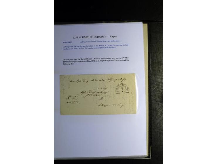 1840/1920, sehr interessante Sammlung ab Vorphila, außerdem etliche, auch bessere Ansichts- und Werbekarten, dekorative vorge
