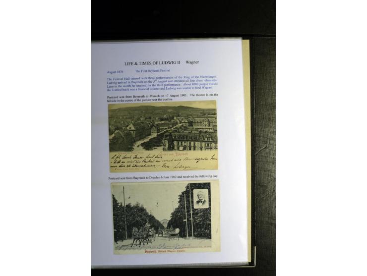 1840/1920, sehr interessante Sammlung ab Vorphila, außerdem etliche, auch bessere Ansichts- und Werbekarten, dekorative vorge