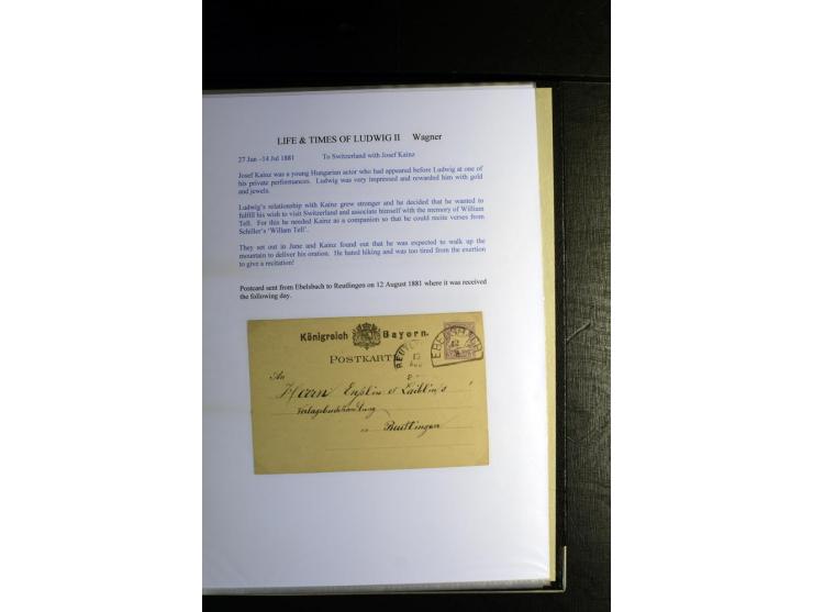 1840/1920, sehr interessante Sammlung ab Vorphila, außerdem etliche, auch bessere Ansichts- und Werbekarten, dekorative vorge