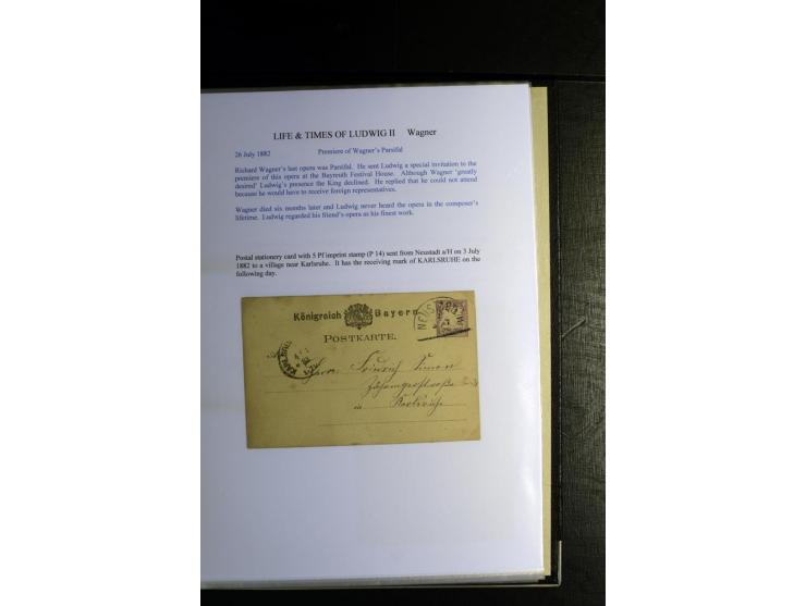 1840/1920, sehr interessante Sammlung ab Vorphila, außerdem etliche, auch bessere Ansichts- und Werbekarten, dekorative vorge