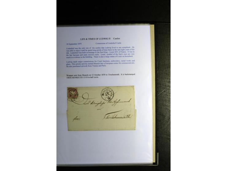 1840/1920, sehr interessante Sammlung ab Vorphila, außerdem etliche, auch bessere Ansichts- und Werbekarten, dekorative vorge