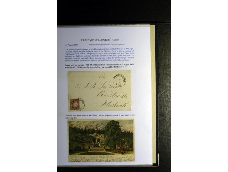 1840/1920, sehr interessante Sammlung ab Vorphila, außerdem etliche, auch bessere Ansichts- und Werbekarten, dekorative vorge