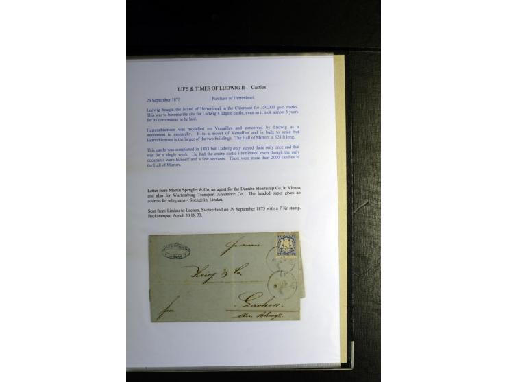 1840/1920, sehr interessante Sammlung ab Vorphila, außerdem etliche, auch bessere Ansichts- und Werbekarten, dekorative vorge