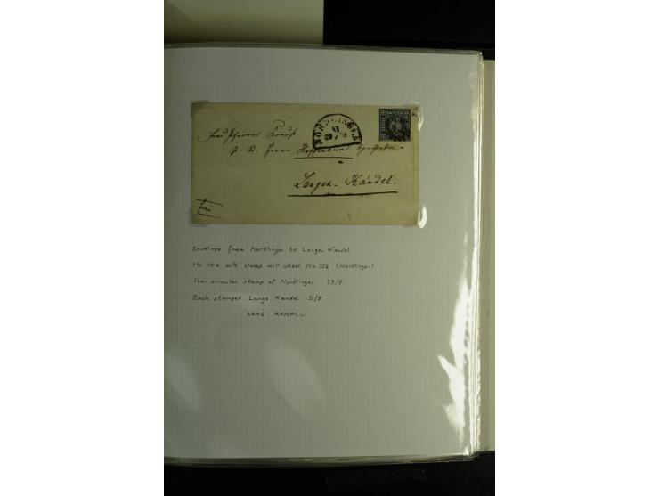 1840/1920, sehr interessante Sammlung ab Vorphila, außerdem etliche, auch bessere Ansichts- und Werbekarten, dekorative vorge