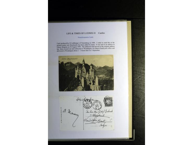 1840/1920, sehr interessante Sammlung ab Vorphila, außerdem etliche, auch bessere Ansichts- und Werbekarten, dekorative vorge