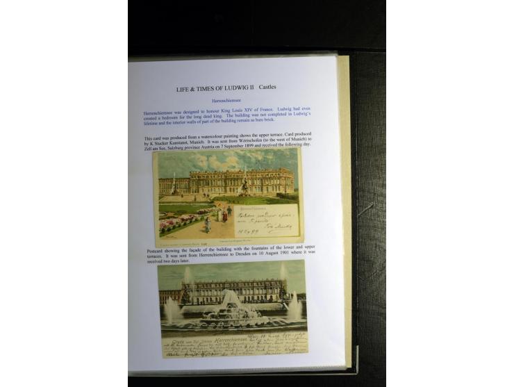1840/1920, sehr interessante Sammlung ab Vorphila, außerdem etliche, auch bessere Ansichts- und Werbekarten, dekorative vorge