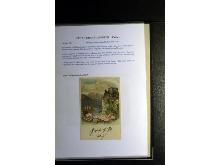 1840/1920, sehr interessante Sammlung ab Vorphila, außerdem etliche, auch bessere Ansichts- und Werbekarten, dekorative vorge