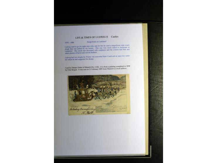 1840/1920, sehr interessante Sammlung ab Vorphila, außerdem etliche, auch bessere Ansichts- und Werbekarten, dekorative vorge