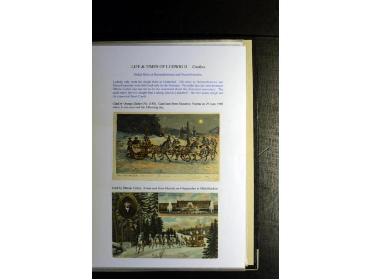 1840/1920, sehr interessante Sammlung ab Vorphila, außerdem etliche, auch bessere Ansichts- und Werbekarten, dekorative vorge