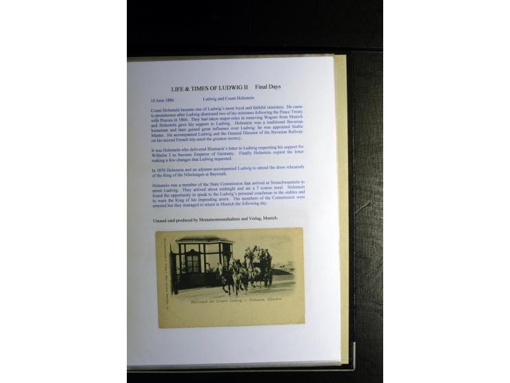1840/1920, sehr interessante Sammlung ab Vorphila, außerdem etliche, auch bessere Ansichts- und Werbekarten, dekorative vorge