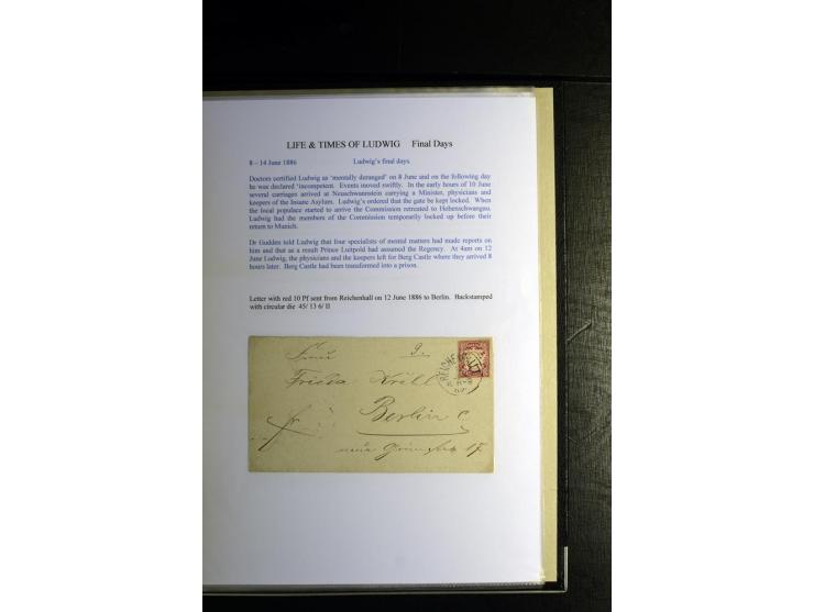 1840/1920, sehr interessante Sammlung ab Vorphila, außerdem etliche, auch bessere Ansichts- und Werbekarten, dekorative vorge