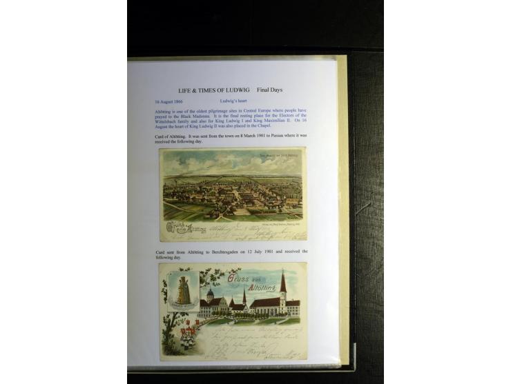 1840/1920, sehr interessante Sammlung ab Vorphila, außerdem etliche, auch bessere Ansichts- und Werbekarten, dekorative vorge