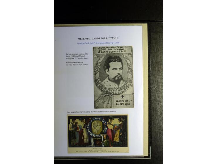 1840/1920, sehr interessante Sammlung ab Vorphila, außerdem etliche, auch bessere Ansichts- und Werbekarten, dekorative vorge