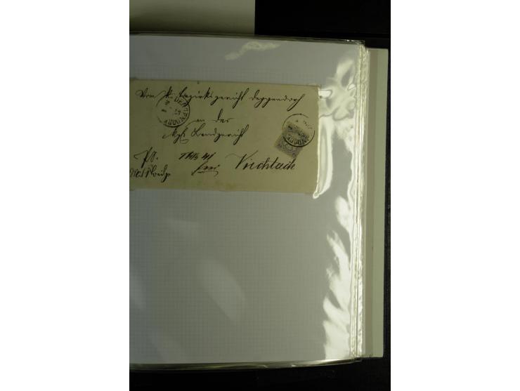 1840/1920, sehr interessante Sammlung ab Vorphila, außerdem etliche, auch bessere Ansichts- und Werbekarten, dekorative vorge