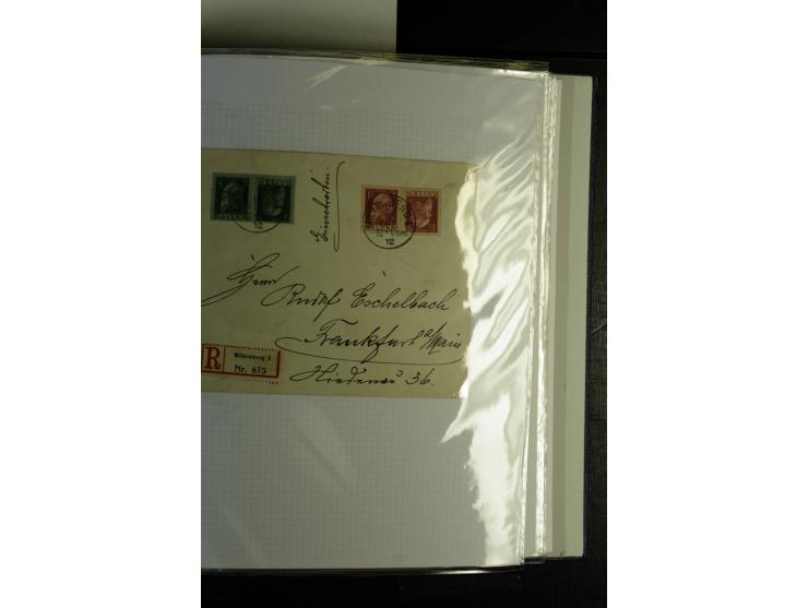 1840/1920, sehr interessante Sammlung ab Vorphila, außerdem etliche, auch bessere Ansichts- und Werbekarten, dekorative vorge