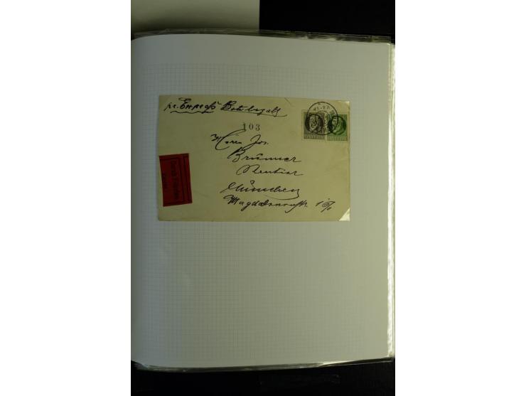 1840/1920, sehr interessante Sammlung ab Vorphila, außerdem etliche, auch bessere Ansichts- und Werbekarten, dekorative vorge