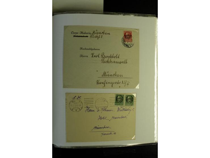 1840/1920, sehr interessante Sammlung ab Vorphila, außerdem etliche, auch bessere Ansichts- und Werbekarten, dekorative vorge