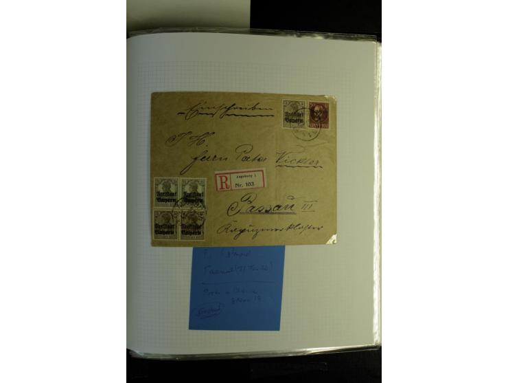 1840/1920, sehr interessante Sammlung ab Vorphila, außerdem etliche, auch bessere Ansichts- und Werbekarten, dekorative vorge