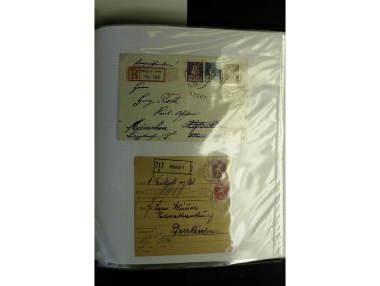 1840/1920, sehr interessante Sammlung ab Vorphila, außerdem etliche, auch bessere Ansichts- und Werbekarten, dekorative vorge