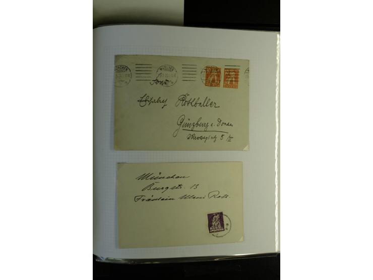 1840/1920, sehr interessante Sammlung ab Vorphila, außerdem etliche, auch bessere Ansichts- und Werbekarten, dekorative vorge