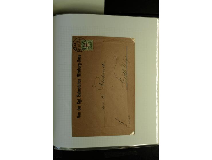 1840/1920, sehr interessante Sammlung ab Vorphila, außerdem etliche, auch bessere Ansichts- und Werbekarten, dekorative vorge