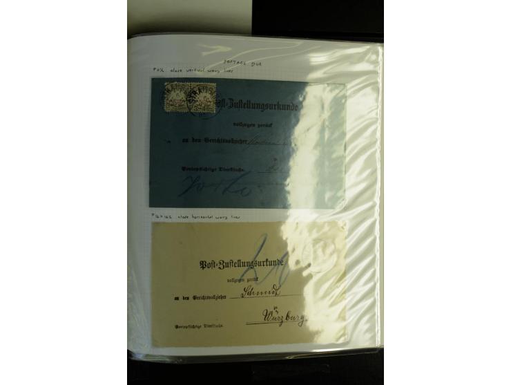 1840/1920, sehr interessante Sammlung ab Vorphila, außerdem etliche, auch bessere Ansichts- und Werbekarten, dekorative vorge
