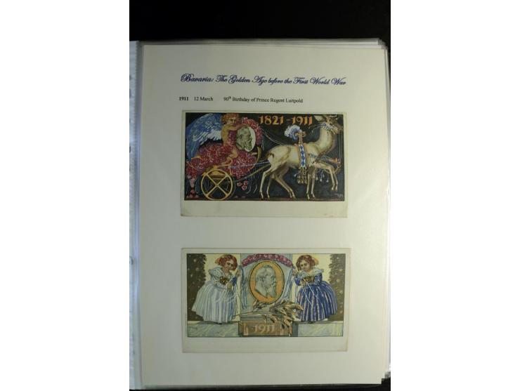 1840/1920, sehr interessante Sammlung ab Vorphila, außerdem etliche, auch bessere Ansichts- und Werbekarten, dekorative vorge