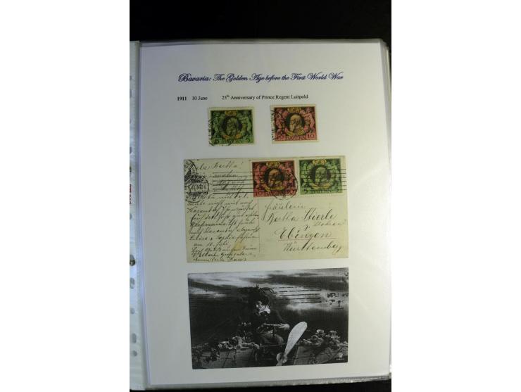1840/1920, sehr interessante Sammlung ab Vorphila, außerdem etliche, auch bessere Ansichts- und Werbekarten, dekorative vorge
