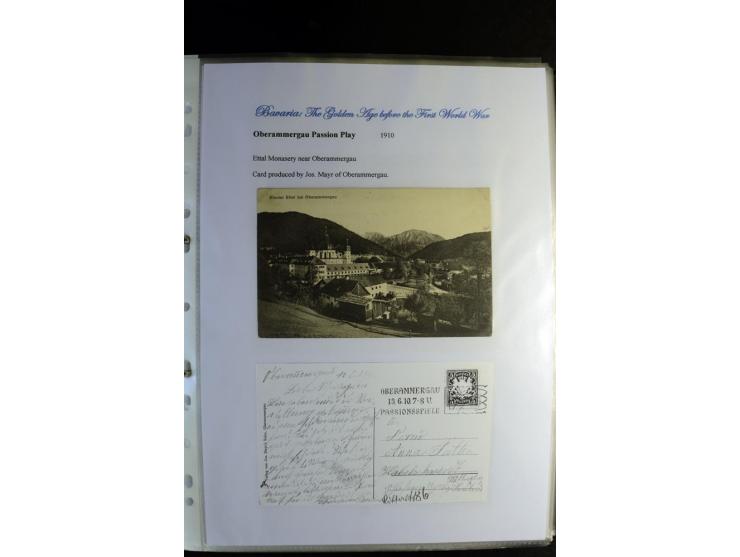 1840/1920, sehr interessante Sammlung ab Vorphila, außerdem etliche, auch bessere Ansichts- und Werbekarten, dekorative vorge