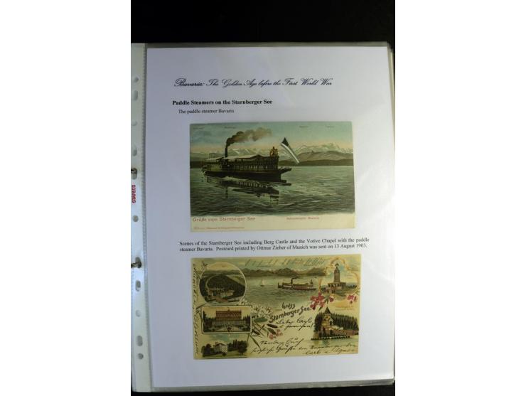 1840/1920, sehr interessante Sammlung ab Vorphila, außerdem etliche, auch bessere Ansichts- und Werbekarten, dekorative vorge