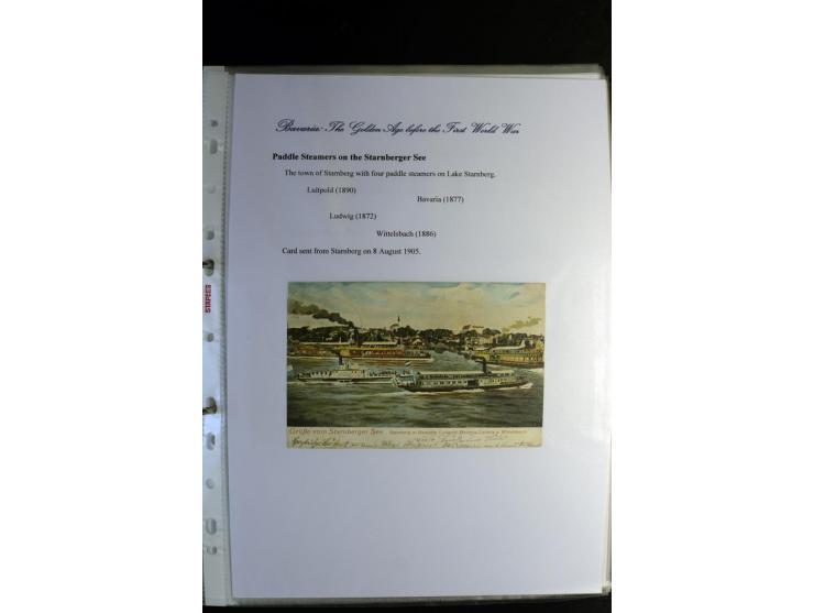 1840/1920, sehr interessante Sammlung ab Vorphila, außerdem etliche, auch bessere Ansichts- und Werbekarten, dekorative vorge