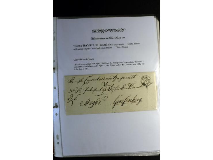 1840/1920, sehr interessante Sammlung ab Vorphila, außerdem etliche, auch bessere Ansichts- und Werbekarten, dekorative vorge