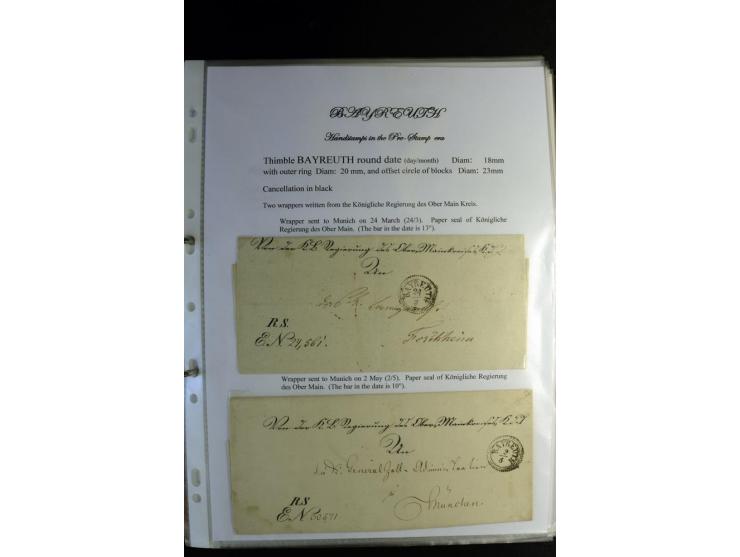 1840/1920, sehr interessante Sammlung ab Vorphila, außerdem etliche, auch bessere Ansichts- und Werbekarten, dekorative vorge