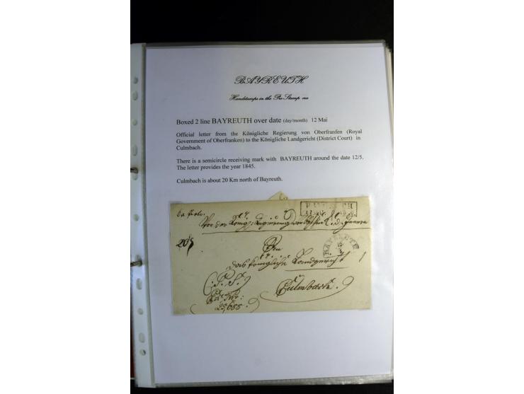 1840/1920, sehr interessante Sammlung ab Vorphila, außerdem etliche, auch bessere Ansichts- und Werbekarten, dekorative vorge