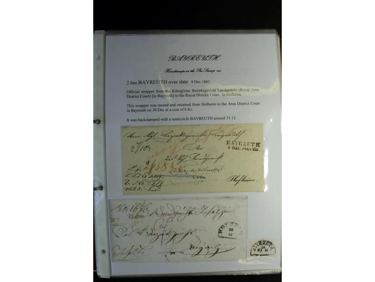 1840/1920, sehr interessante Sammlung ab Vorphila, außerdem etliche, auch bessere Ansichts- und Werbekarten, dekorative vorge