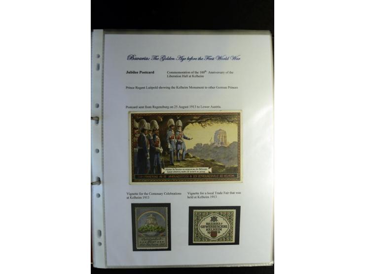 1840/1920, sehr interessante Sammlung ab Vorphila, außerdem etliche, auch bessere Ansichts- und Werbekarten, dekorative vorge