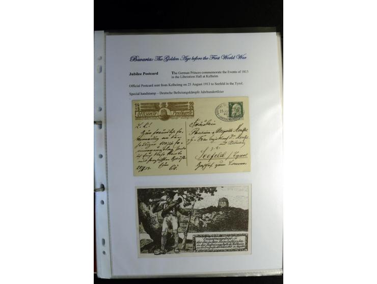 1840/1920, sehr interessante Sammlung ab Vorphila, außerdem etliche, auch bessere Ansichts- und Werbekarten, dekorative vorge