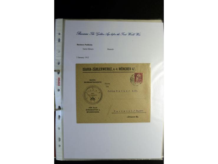 1840/1920, sehr interessante Sammlung ab Vorphila, außerdem etliche, auch bessere Ansichts- und Werbekarten, dekorative vorge