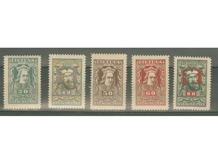 1920, National Assembly 20-80 sk. as special printing, unused, very fine