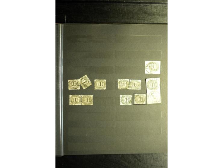 1868/71, überwiegend gestempelte Partie mit etlichen Briefen, Karten und Ganzsachen, dabei nachverwendete Stempel, Reco, Bunt