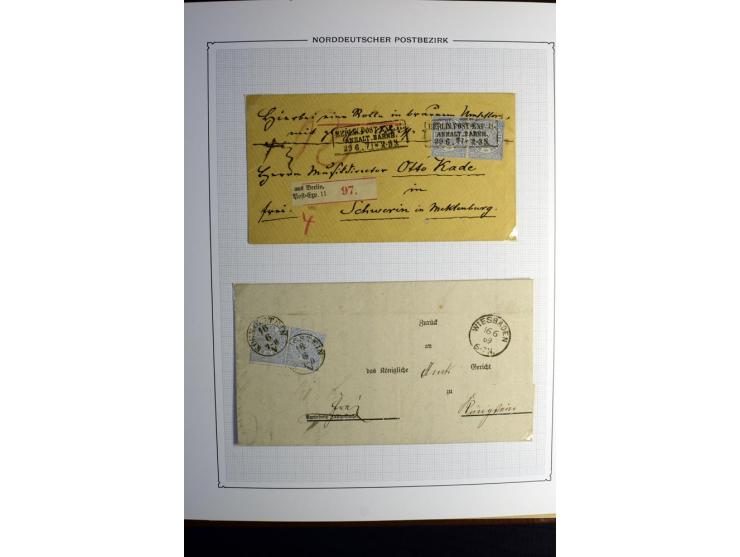 1869/71, große Briefsammlung der gezähnten Ausgabe ohne Mi.-Nr. 23 mit 87 Karten, Briefen und Ganzsachen, dabei viele bessere