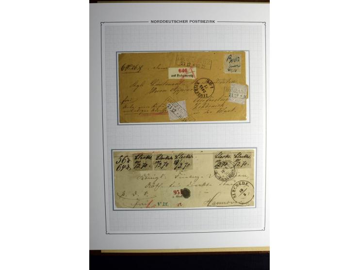 1869/71, große Briefsammlung der gezähnten Ausgabe ohne Mi.-Nr. 23 mit 87 Karten, Briefen und Ganzsachen, dabei viele bessere