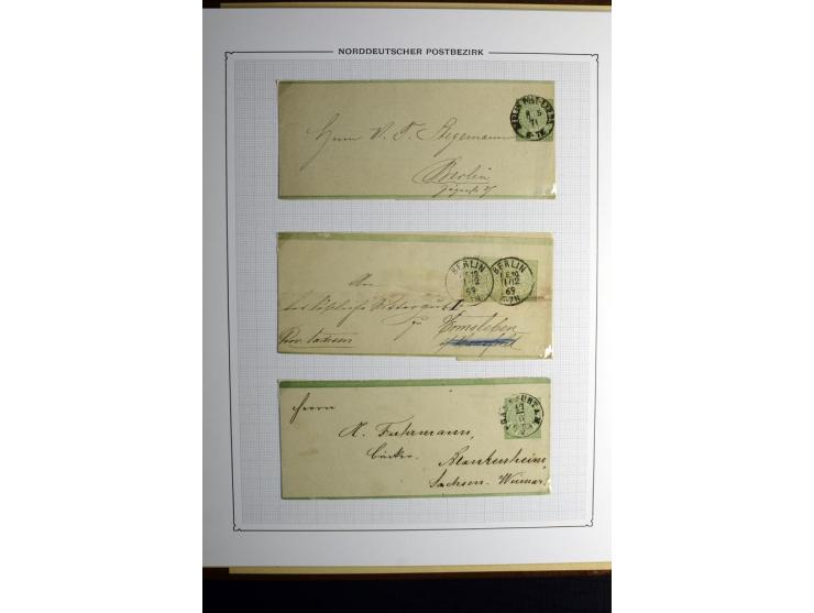 1869/71, große Briefsammlung der gezähnten Ausgabe ohne Mi.-Nr. 23 mit 87 Karten, Briefen und Ganzsachen, dabei viele bessere