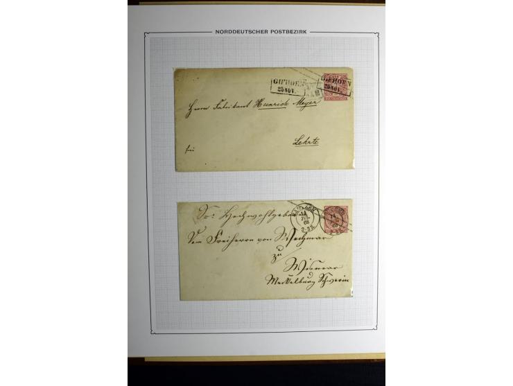 1869/71, große Briefsammlung der gezähnten Ausgabe ohne Mi.-Nr. 23 mit 87 Karten, Briefen und Ganzsachen, dabei viele bessere
